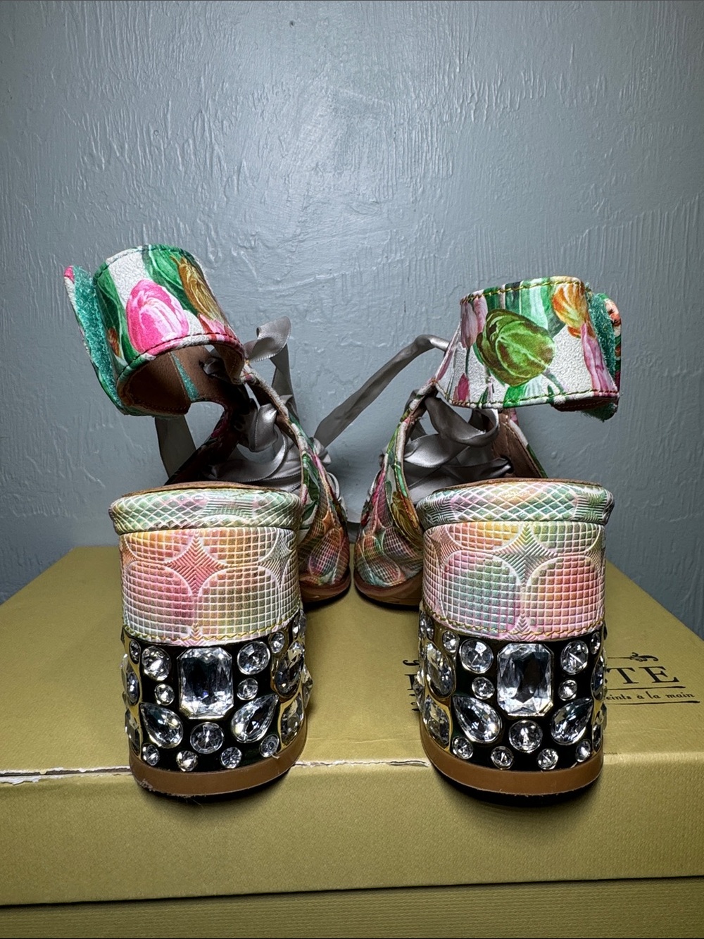 L'Artiste Spring Step Sandal w/ Jeweled Heels - Picture 2 of 16